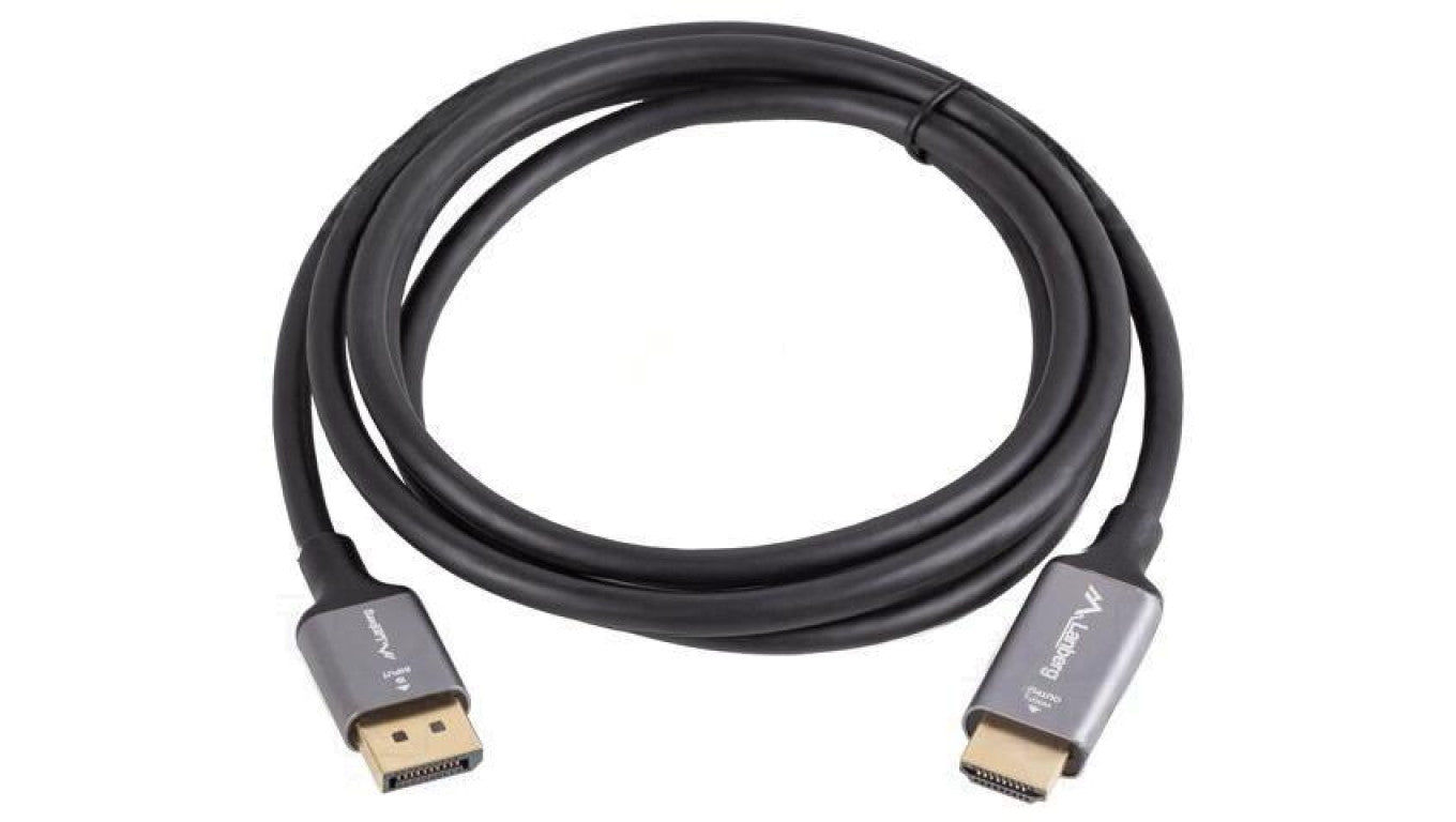Kabel DisplayPort wtyk,HDMI wtyk PVC 1,8m czarny 32AWG CA-DPHD-20CU-0018-BK