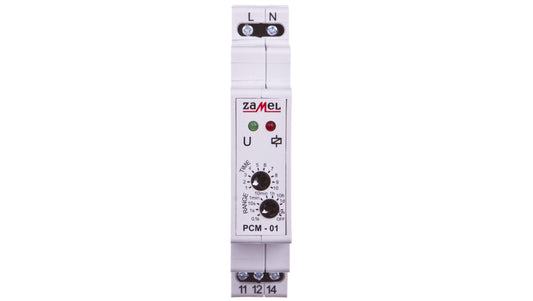Przekaźnik czasowy 1-funkcyjny 1NO/NC 16A 0,1sek-10dni 230V AC PCM-01 EXT10000072