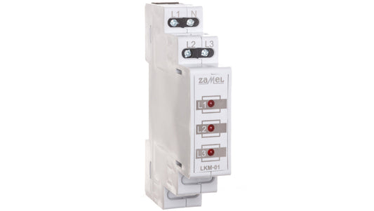 Lampka modułowa 3-fazowa czerwone 230V/400V 3xLED TN LKM-01-10 EXT10000036