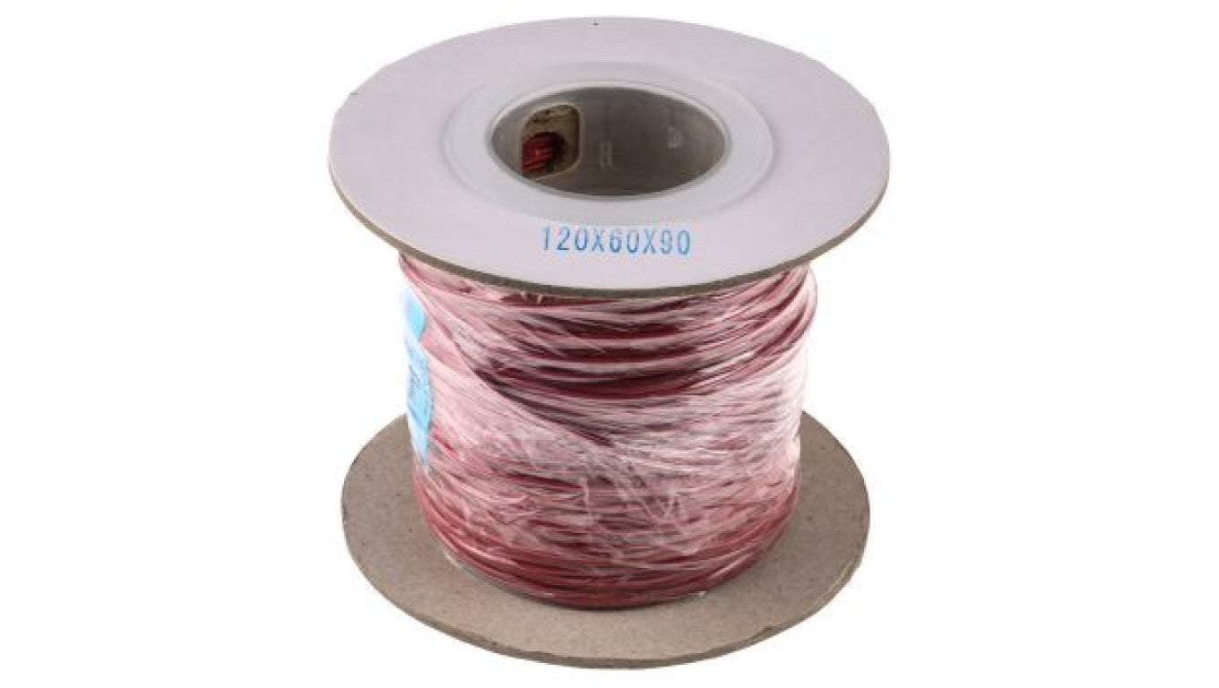 Przewód jednożyłowy linkowy, UL 3239, 0,33 mm², 17/0,16 mm, 22 AWG, XLPE, 6 kV DC, Czerwony, dł. 100m, RS PRO