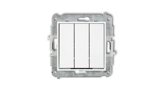ICON Mechanizm łącznika potrójnego biały IWP-7