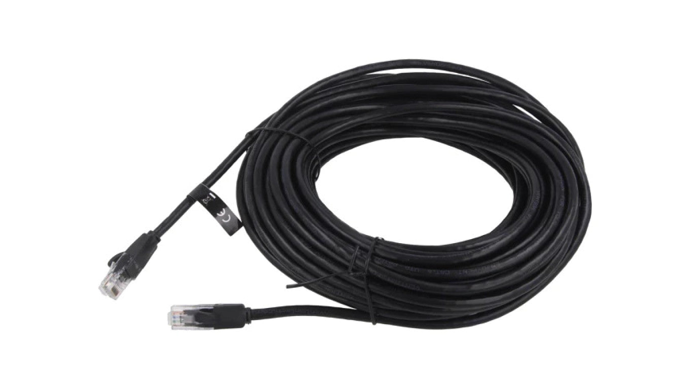 Patch cord U/UTP 6 linka CCA PVC czarny 20m 26AWG IBEBQ