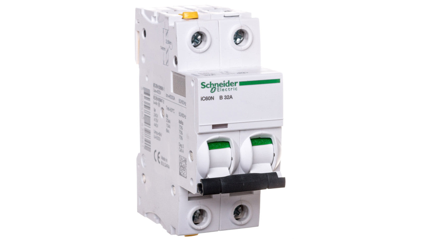 Wyłącznik nadprądowy 2P B 32A 6kA AC iC60N-B32-2 Acti9 A9F03232
