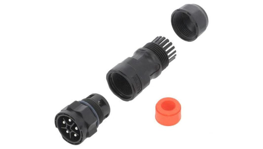 Złącze okrągłe wtyk na przewód 5-PIN męski ze stykami X-Lok DC-05BMMB-QL8SPP