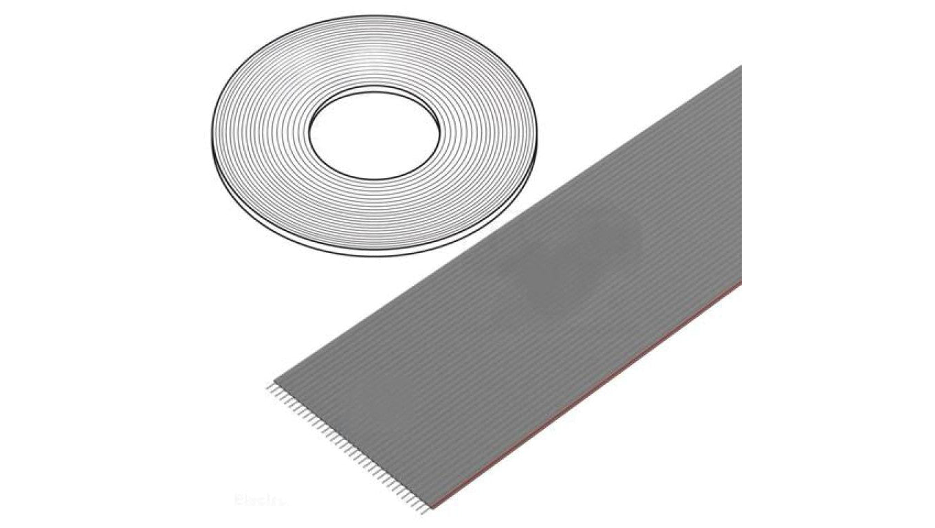 Przewód: wstążkowy 1,27mm linka Cu nieekranowany PVC szary DS1057-34A282R-30.5