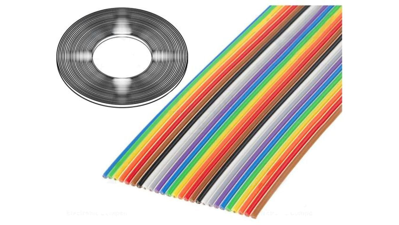 Przewód: wstążkowy 26x28AWG 1,27mm linka Cu nieekranowany PVC DS1058-26M28-30.5