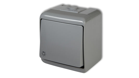 JUNIOR Przycisk /światło/ popielaty IP54 10WHE-5