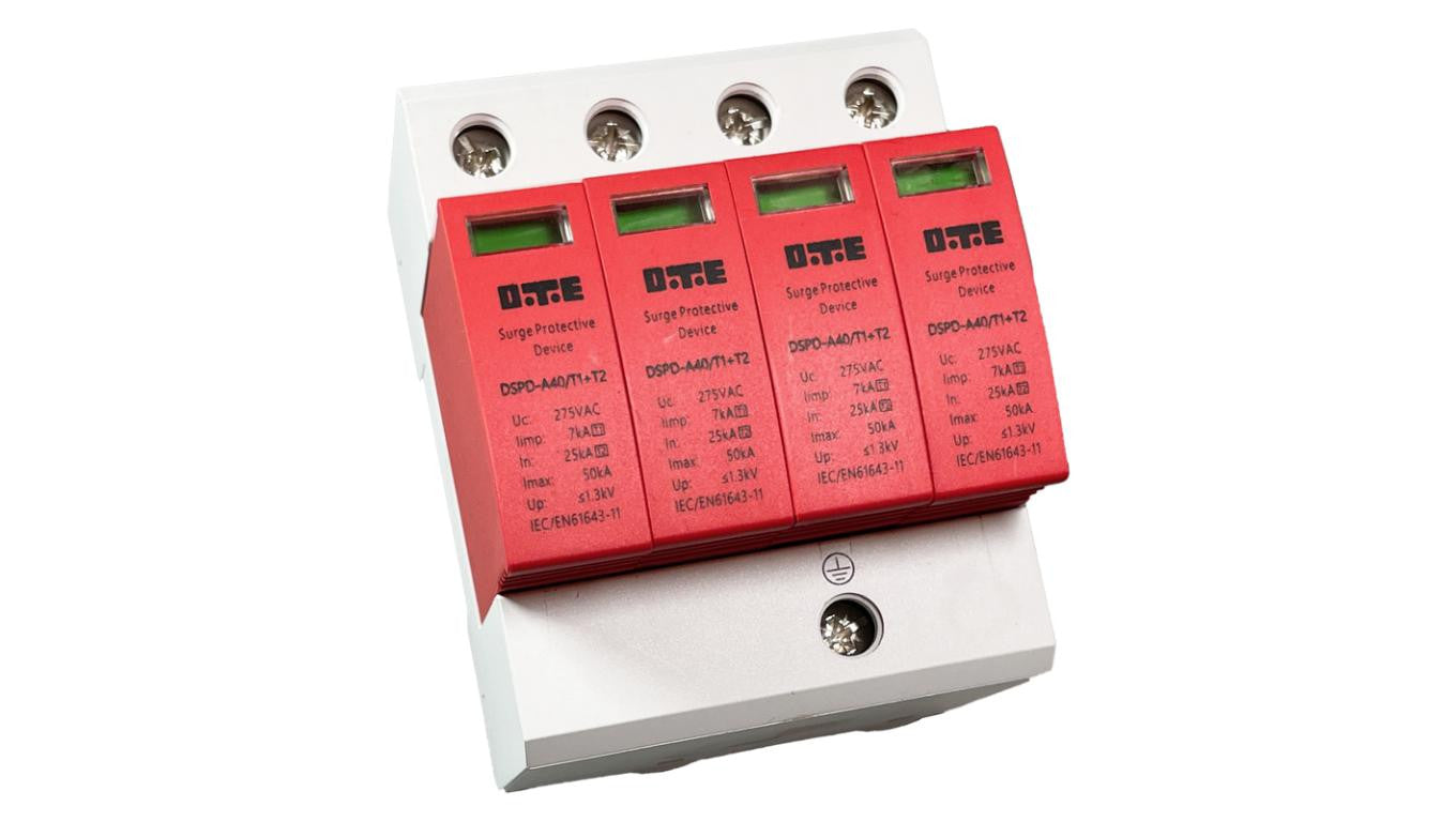 OGRANICZNIK PRZEPIĘĆ AC275V 50kA KLASA T1+T2 (B+C) DTE DSPD-AC275-50kA 4P