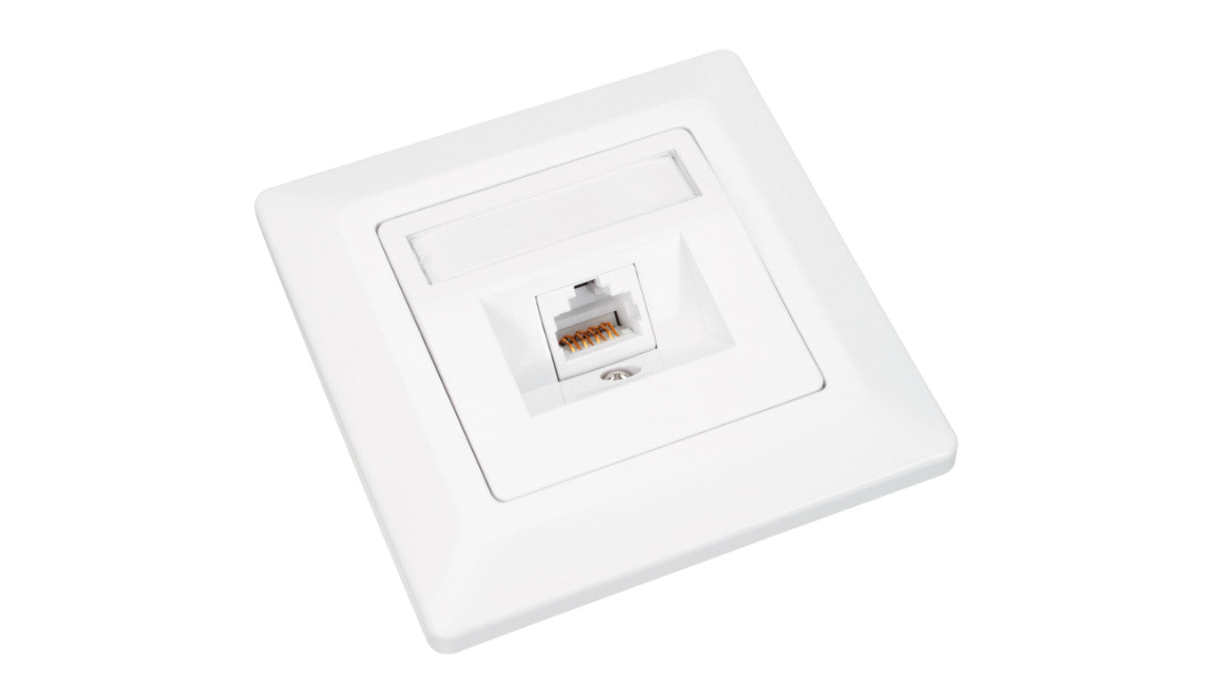 Gniazdko Solarix CAT6 UTP 1 x RJ45 podtynkowe białe SX9-1-6-UTP-WH