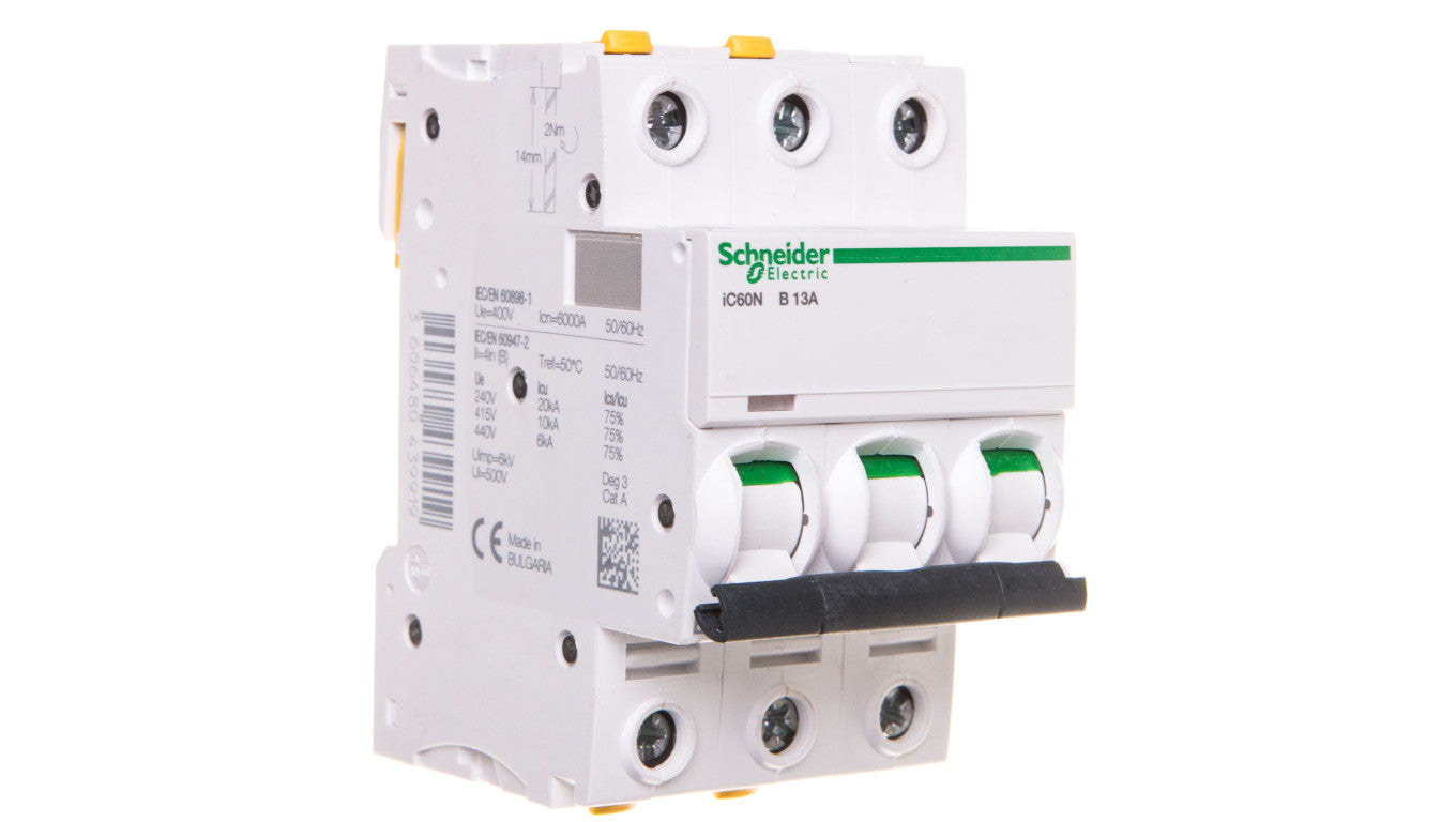 Wyłącznik nadprądowy 3P B 13A 6kA AC iC60N-B13-3 Acti9 A9F03313