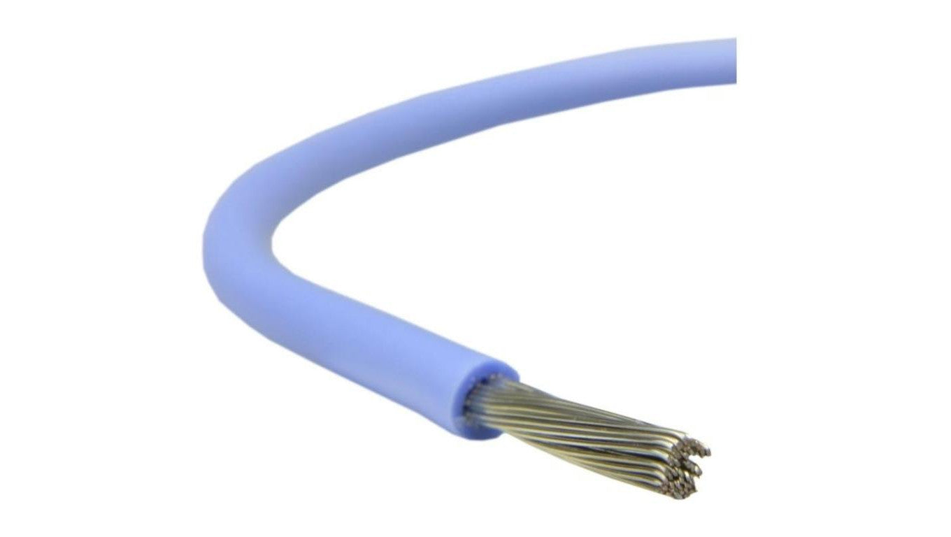 Kabel silikonowy SIF 180C 300/500V 1 ciepłoodporny LSOH niebieski linka BSG /100m/
