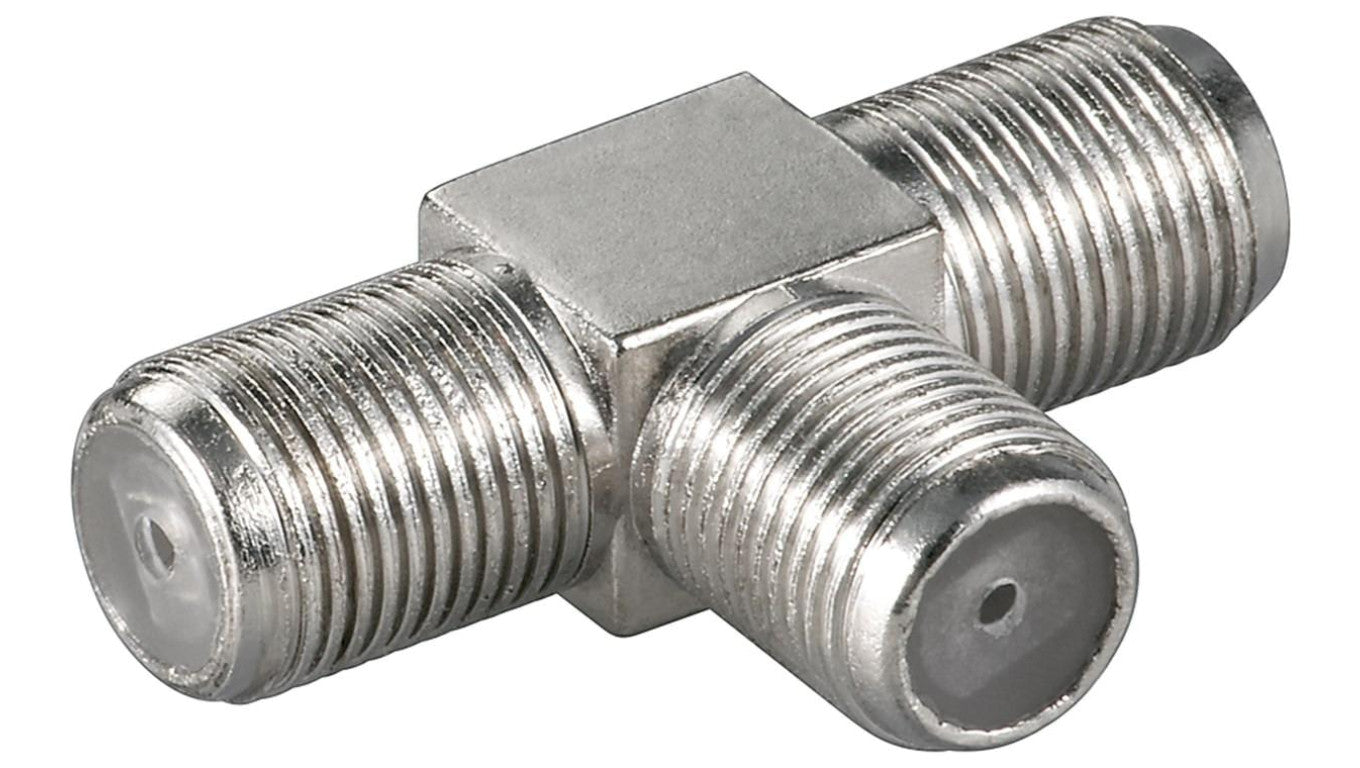 Adapter trójnik F: Gniazdo F 2 Gniazdo F