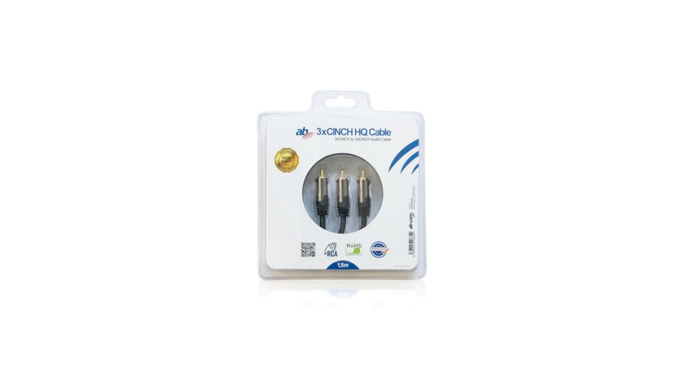 Kabel AB HQ 3xCINCH 1,5m