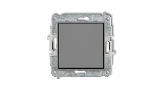 ICON Mechanizm łącznika zwiernego, jednobiegunowego (jeden klawisz bez piktogramu) szary mat 27IWP-4.1