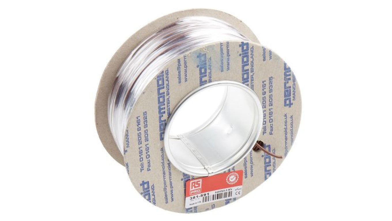Przewód jednożyłowy linkowy, 2491X, 0,5 mm², 16/0,2 mm, 20 AWG, PVC, 500 V, Brązowy, dł. 100m, RS PRO