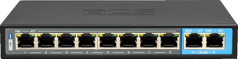 SWITCH POE dla 8 kamer IP BCS-B-SP0802G