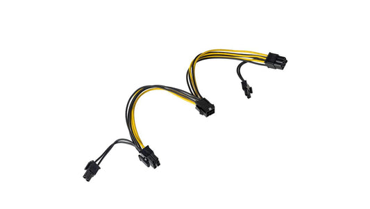 Adapter z kablem Akyga AK-CA-55 PCI-E 6 pin (m) / 2x PCI-E 6+2 pin (f) 2x 15cm