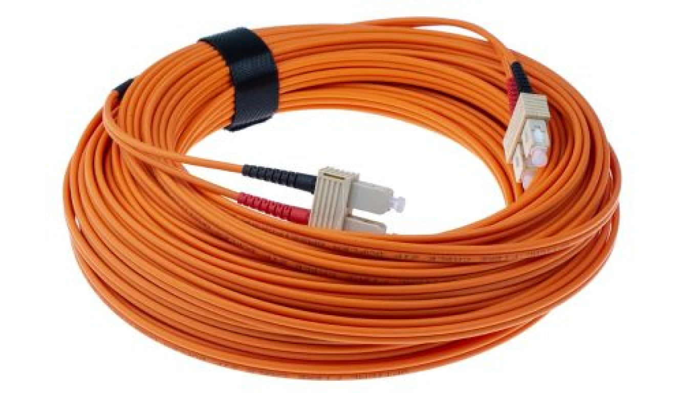 Kabel światłowodowy, średnica: 62.5/125μm, OM1 Wielomodowy, Pomarańczowy, SC/SC