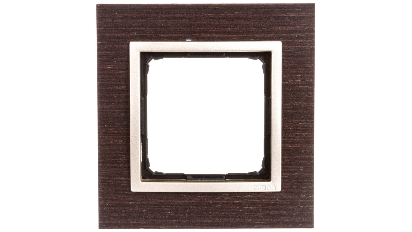 Simon 54 Nature Ramka pojedyncza drewno ZŁOTE WENGE DRN1/85