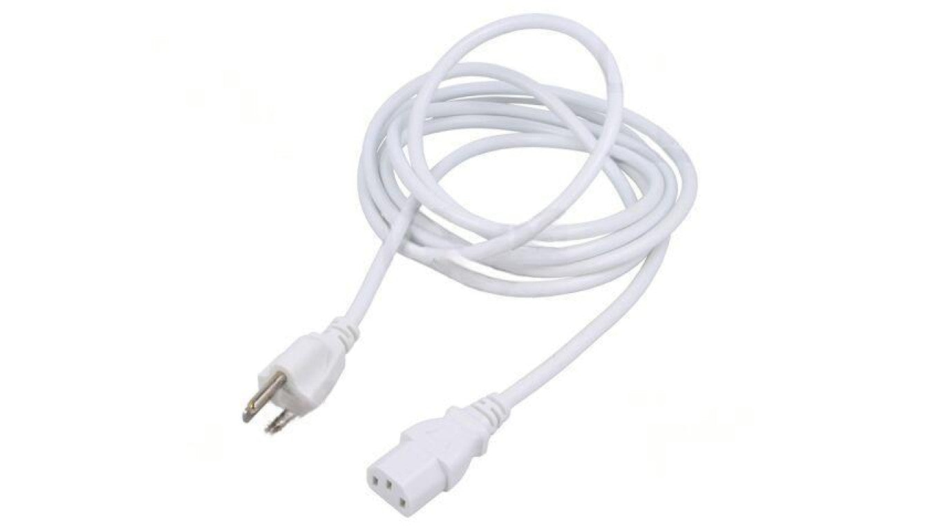 Kabel: 3x0,75mm2, IEC C13 żeński,NEMA 5-15 (B) wtyk, 1m LT-832+501 VCTF 3X0.75 1M WHT
