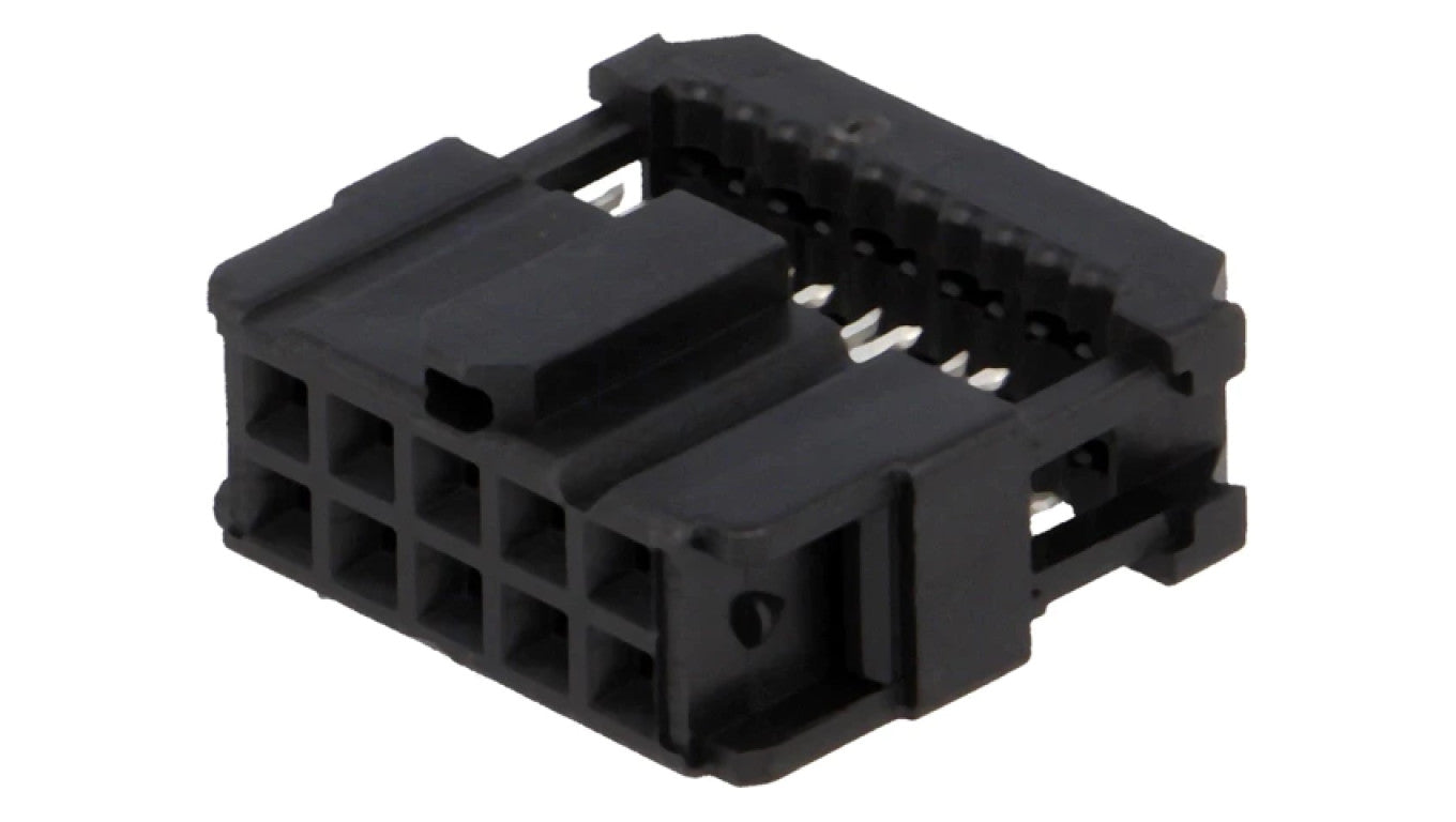 Wtyk IDC żeńskie 10-PIN IDC na taśmę 1,27mm złocony czarny 1658621-1