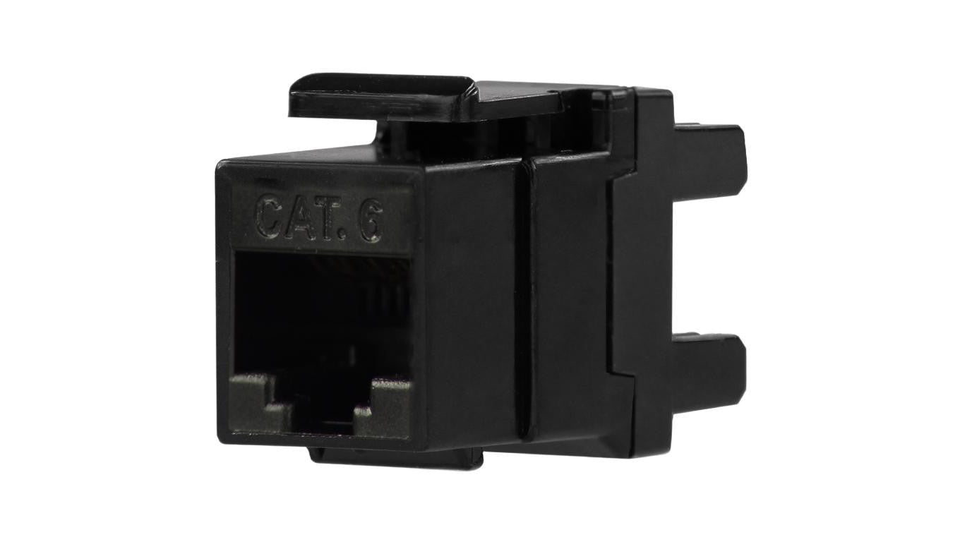 Moduł keystone RJ45 UTP kat.6 nieekranowany tylny montaż czarny