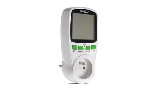 Watomierz cyfrowy LCD gniazdkowy licznik zużycia energii elektrycznej (do gniazdek typu 2P+Z) GreenBlue
