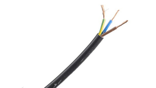 Sieciowy kabel zasilający 3 Core Polichlorek winylu PVC Sheath Czarny 6.47mm od , 300 V, 500 V