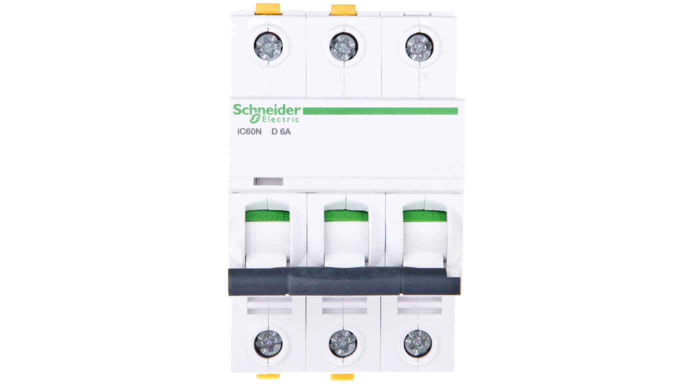 Wyłącznik nadprądowy 3P D 6A 6kA AC iC60N-D6-3 Acti9 A9F05306