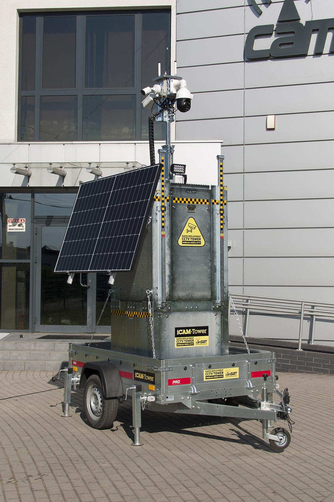 Mobilna wieża do zdalnego wideomonitoringu CCTV iCAM-TOWER 5MQ3