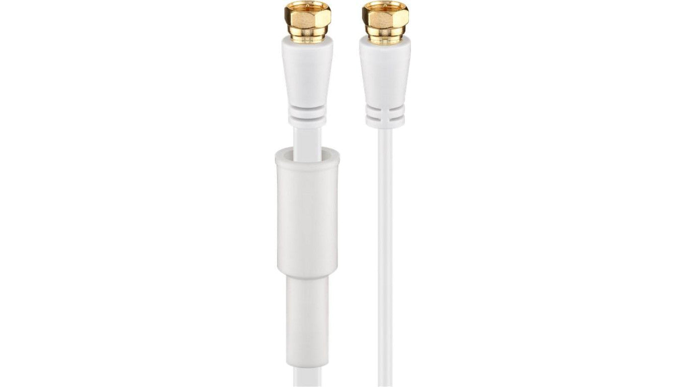 Kabel płaski SAT (80 dB), podwójne ekranowanie, odporny na warunki atmosferyczne - Długość kabla 5 m