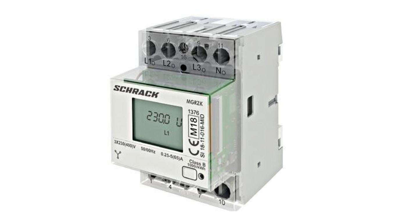 Licznik energii modułowy , 4-przew., bezpośredni 65A, RS485