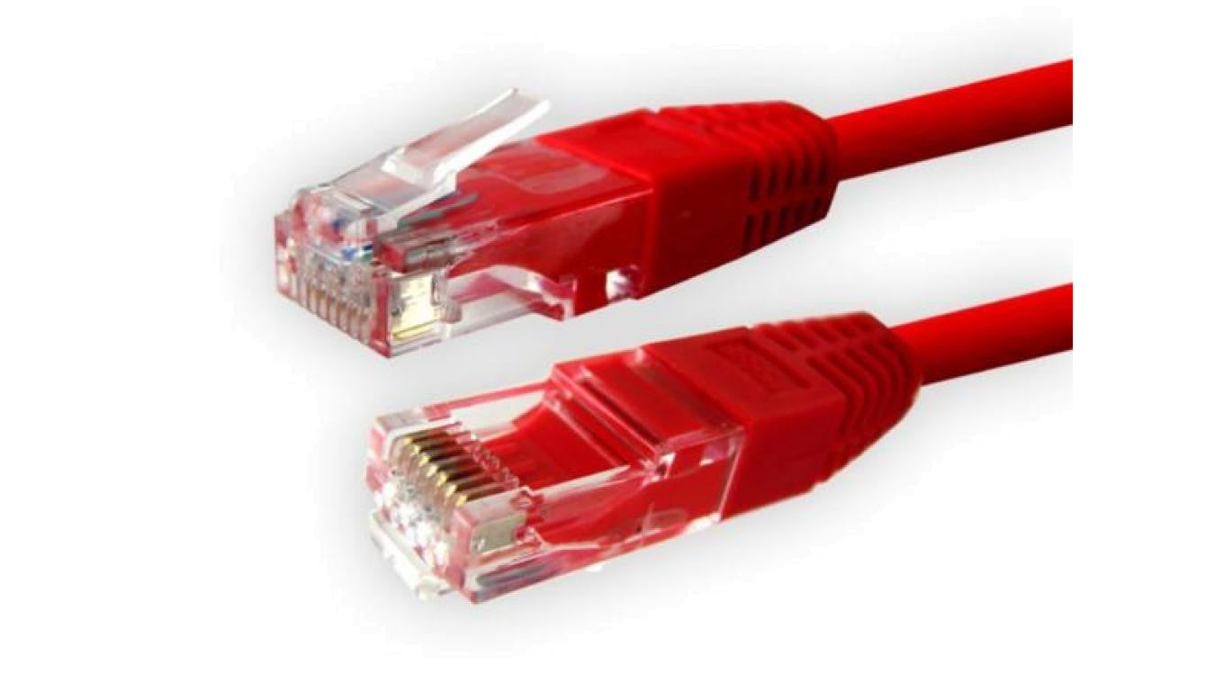 Kabel patchcord UTP5 0,5m czerwony