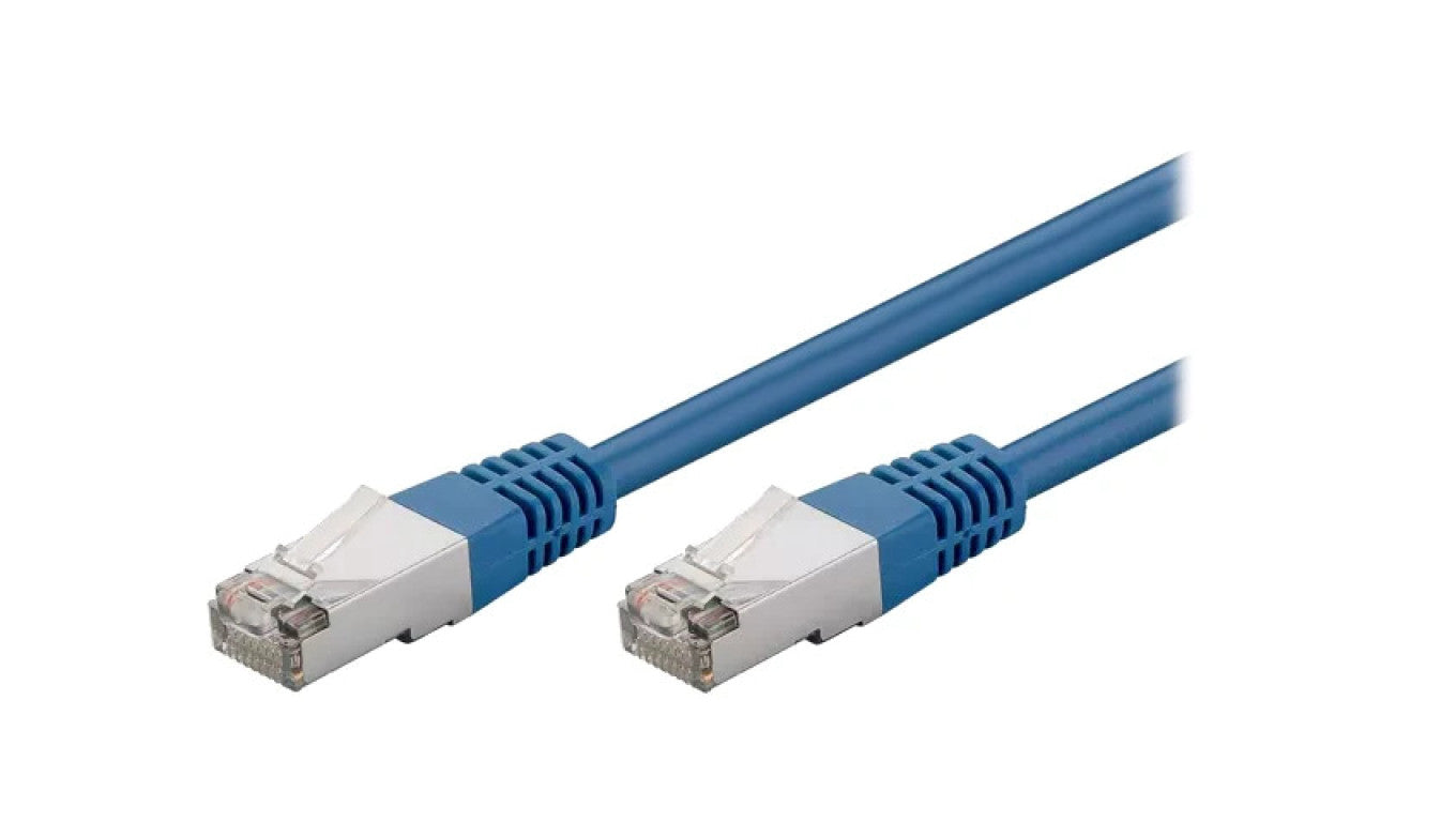 Patch cord F/UTP 5e linka CCA PVC niebieski 10m 26AWG 73075