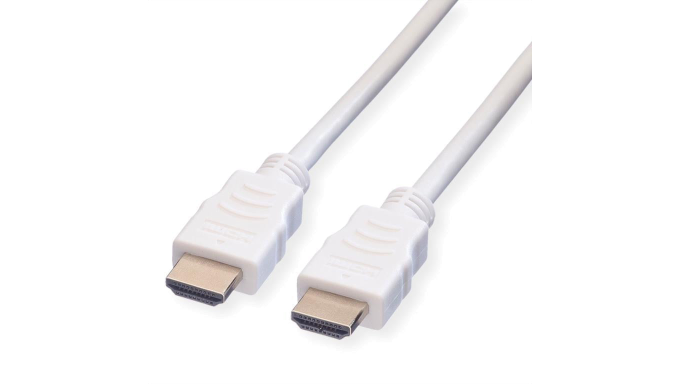 VALUE HDMI High Speed Cable met Ethernet M-M, wit, 1 m