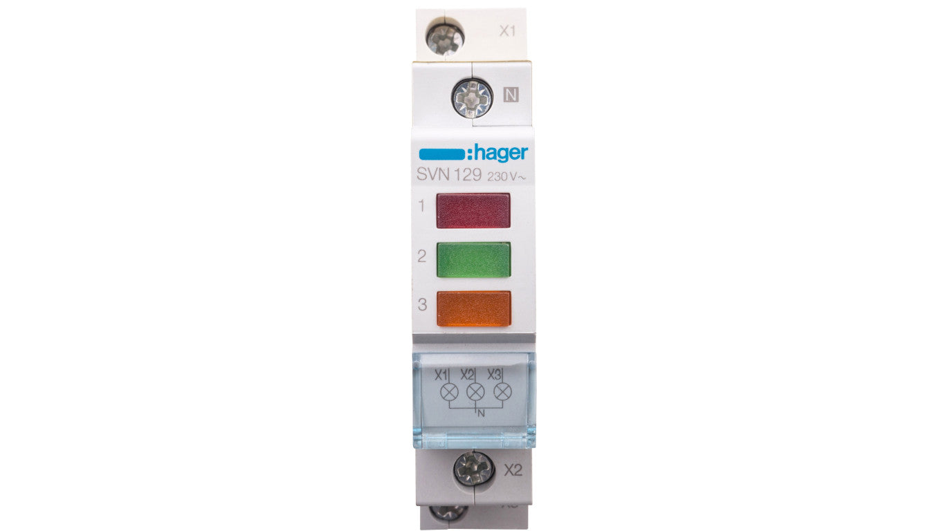 Lampka modułowa 3-fazowa czerwona/zielona/pomarańczowa 230-400V AC SVN129