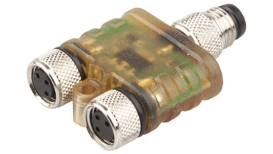 Moduł logiczny OR 10x41x26mm 10-30VDC gniazdo czujnika M8 wtyk kontrolny M8 3P IP67 VL150122