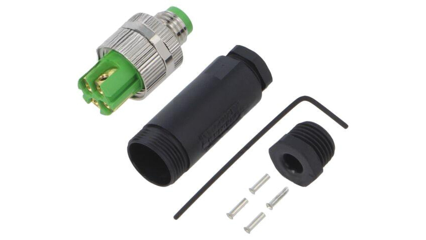 Złącze M8 męskie PIN 4 30V IP67 proste na przewód 4A 7000-08611-0000000