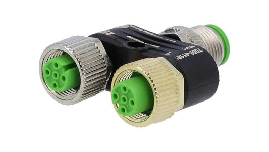 Trójnik M12 męskie, M12 żeńskie x2 kod A-DeviceNet / CANopen 7000-41161-0000000