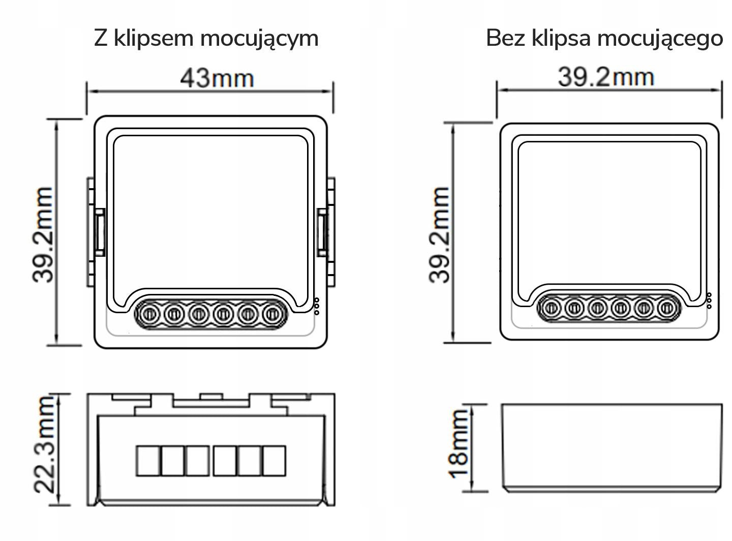 Moduł OXT mini ściemniacz 2 obwody WiFi TUYA T226