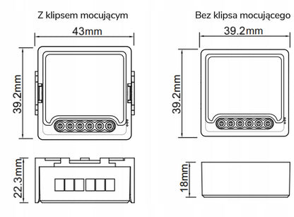 Moduł OXT mini ściemniacz 2 obwody WiFi TUYA T226