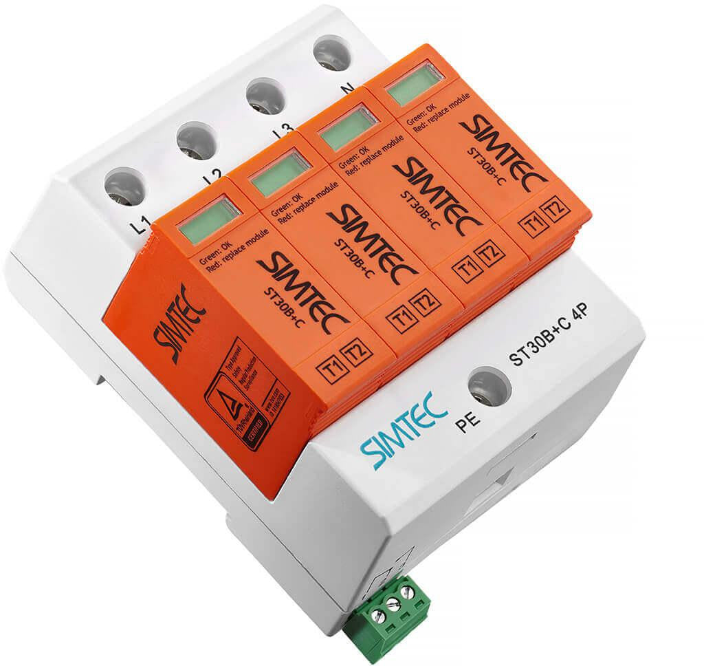 SIMTEC ST30 85201010 - Ogranicznik przepięć T1+T2 4P 30kA 275V