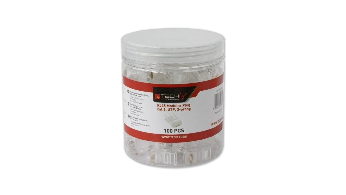 Wtyk modularny RJ45 8P8C Cat6 UTP na drut słoik 100 Sztuk IWP-JAR-C6RTY