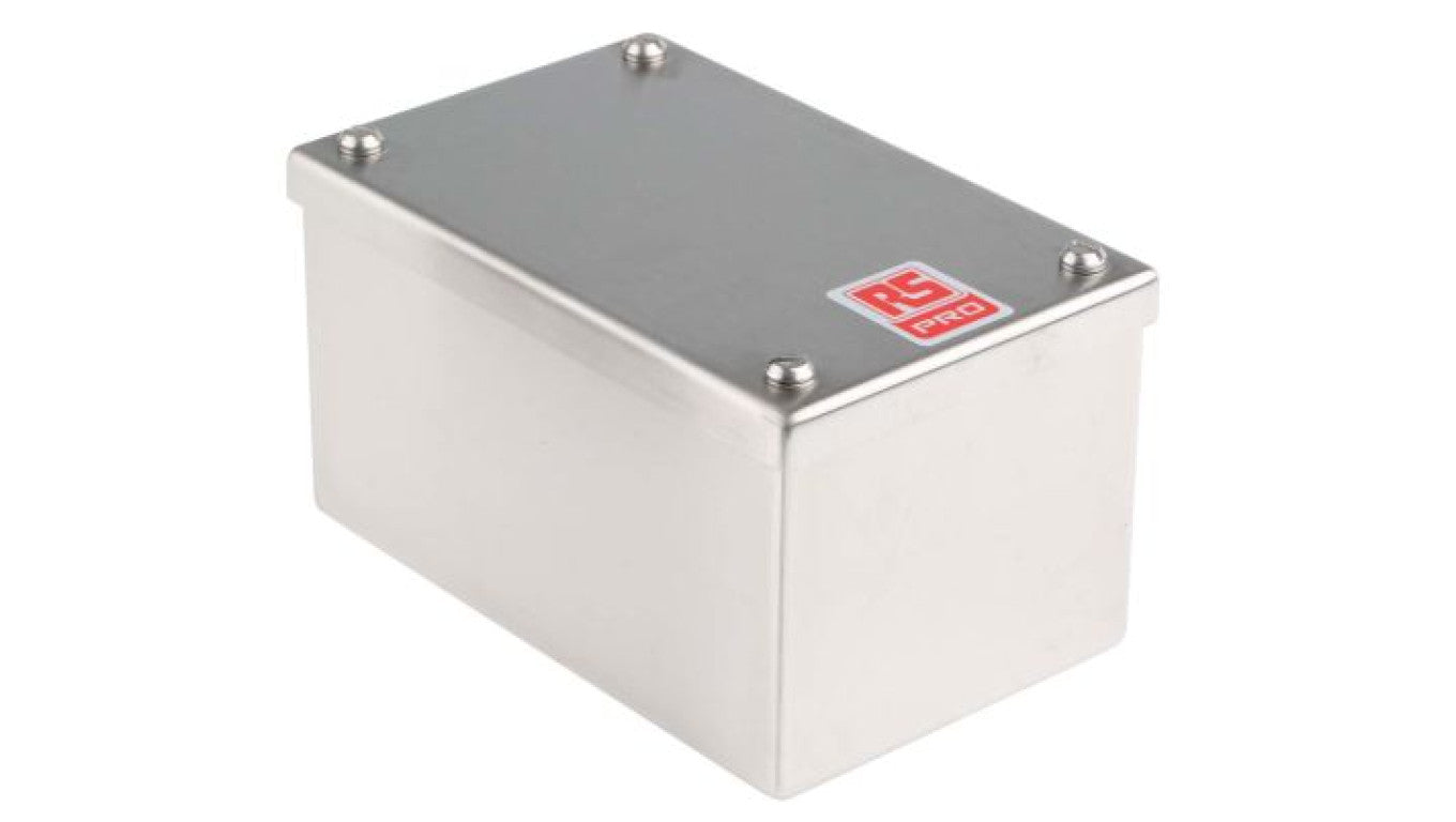 Obudowa do adaptacji, Stal nierdzewna 304 Satynowy 0 Knockouts 160mm x 100 mm x 85mm RS PRO