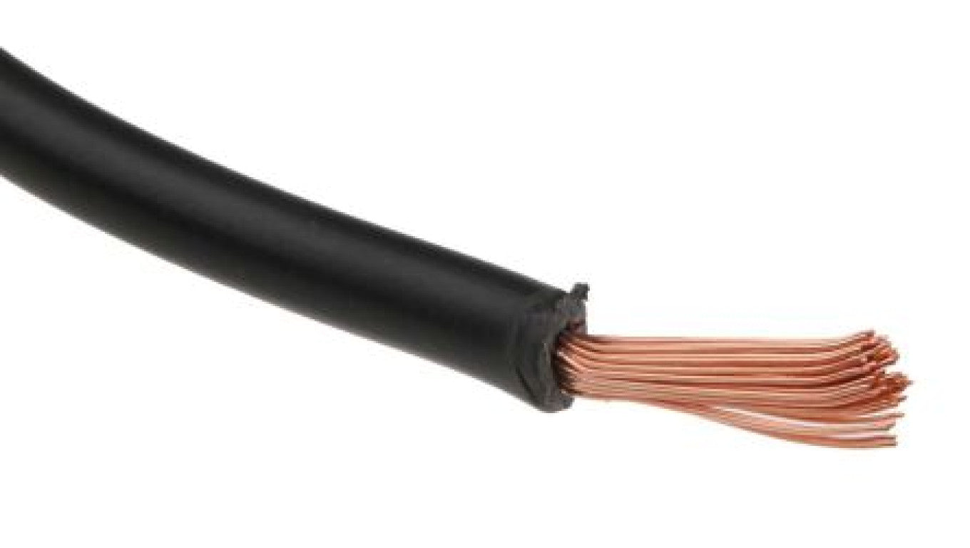 Jednożyłowy kabel sterowniczy CSA 2,5 mm², Maks. +70C 1000 V Czarny, RS PRO