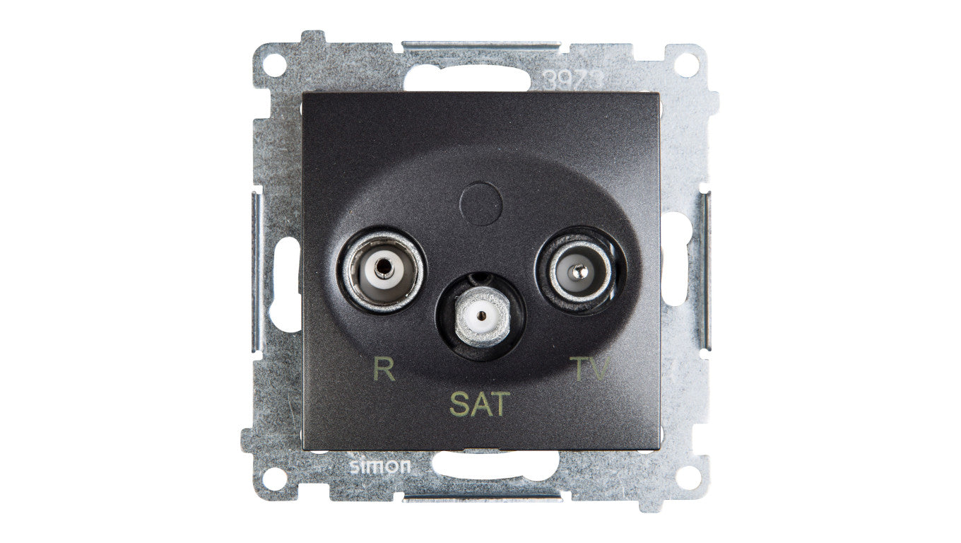 Simon 54 Gniazdo antenowe RD/TV/SAT końcowe antracyt DASK.01/48
