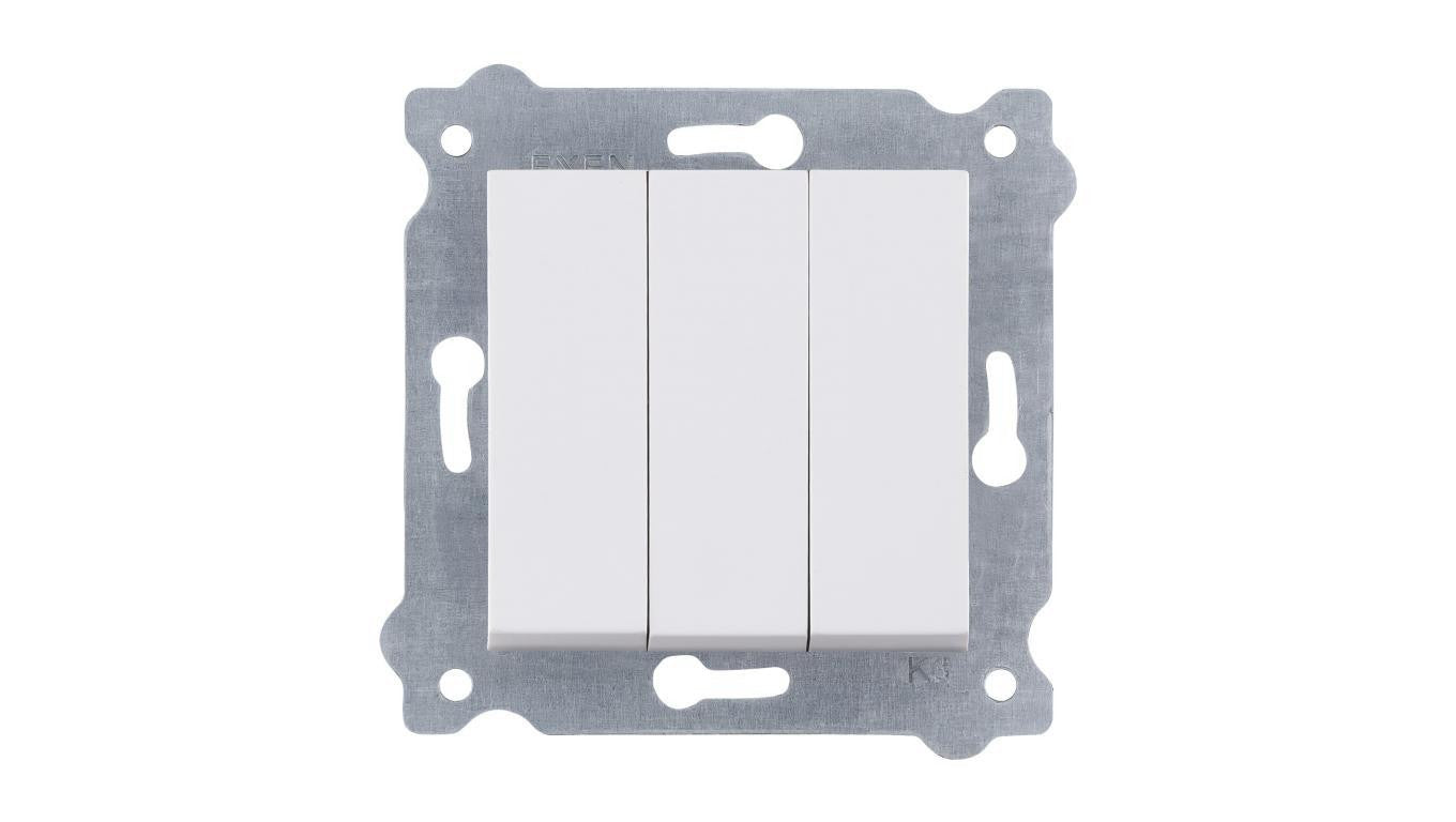 Łącznik potrójny Biały 250V 10A 213/01 EXEN