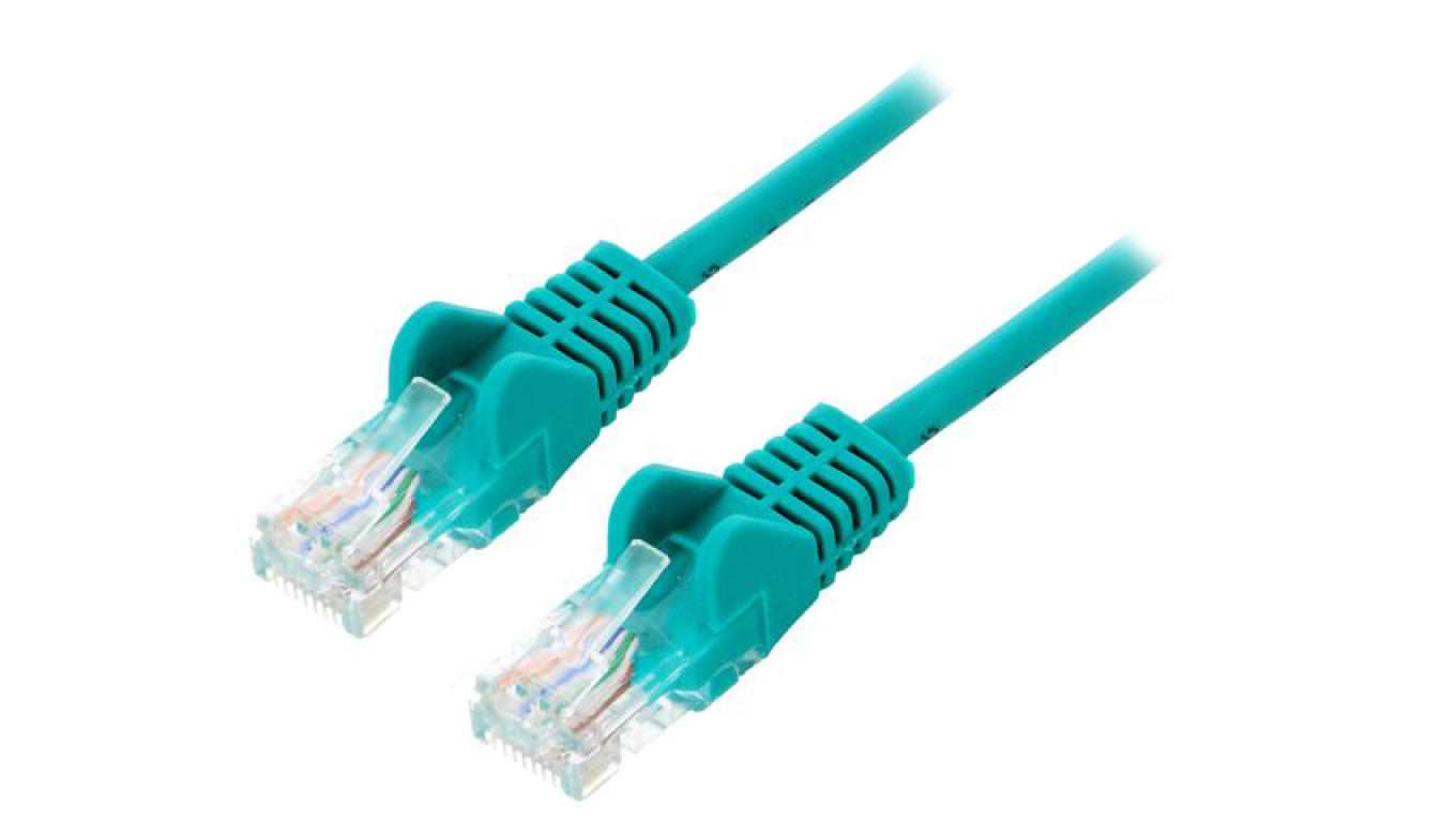 Patch cord U/UTP 6 linka CCA PVC zielony 15m 24AWG 68450