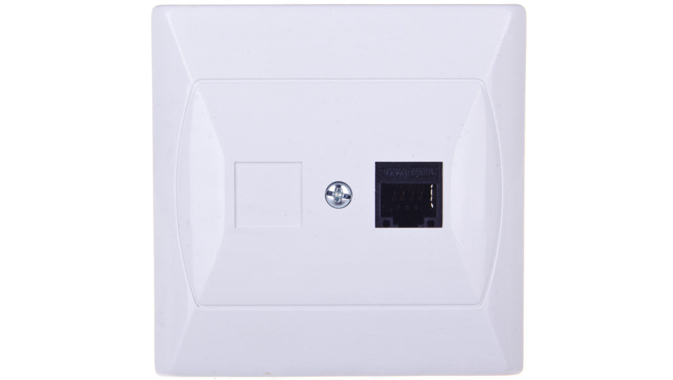 AKCENT Gniazdo komputerowe pojedyncze RJ45 kat.5e MMC białe GPK-1A/K/00