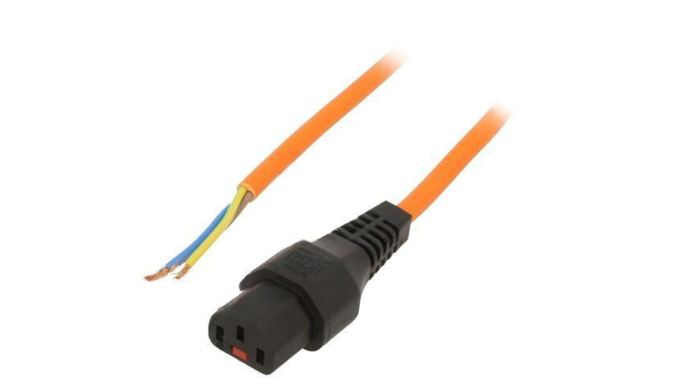 Kabel IEC C13 żeński 4m z blokadą IEC LOCK 10A 250V IL13-SE-H05-3100-400-O